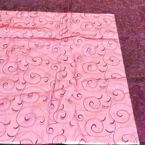 Elegant Pink Swirl Sewing Material